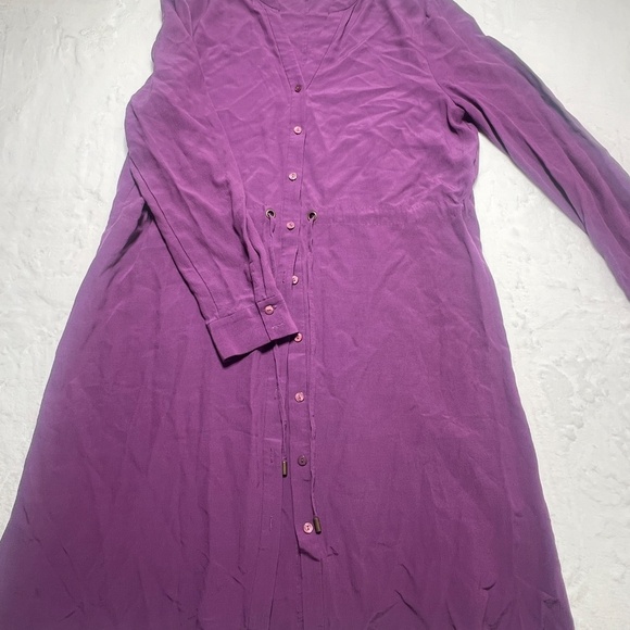 Eileen Fisher Drawstring Shirt Dress - Picture 3 of 6